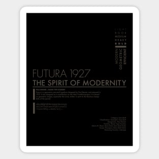 Futura Font Typeface 1927 The Spirit Of Modernity Magnet